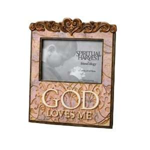  Frame ology God Loves Me Inspirational Frame, holds 4 Inch 