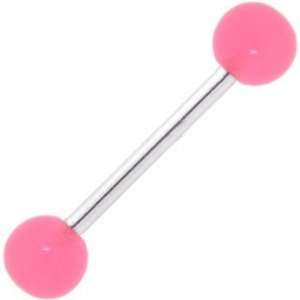 Pink Glow In The Dark Barbell Tongue Ring