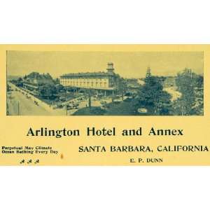  1899 Ad Arlington Hotel Annex Santa Barbara California 