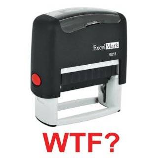 WTF? Red Stock Self Inking Rubber Stamp   Model 9011