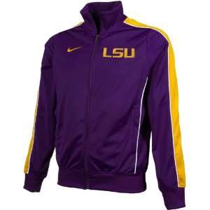  Nike LSU Tigers Purple Be Cool Full Zip Track Jacket (X 