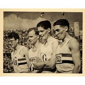  1936 Olympics Great Britain Team 4 x 400 m. Relay Gold 