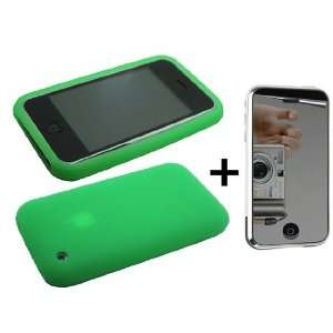 Baby Green Silicone Soft Skin Case Cover for iPhone 3G ***BUNDLE WITH 