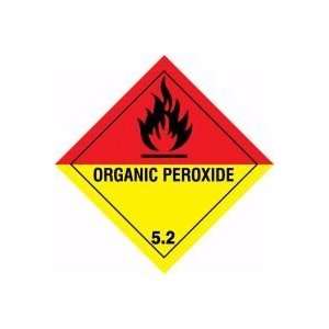  Standard DOT Labels ORGANIC PEROXIDE (W/GRAPHIC)   NEW FORMAT 