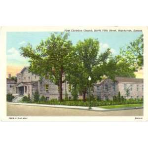 1930s Vintage Postcard First Christian Church   North Fifth Street 