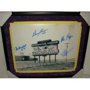NEW Purple People Eaters SIGNED SUEDE Framed 16X20 JSA  