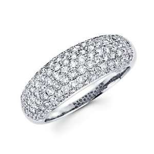   Diamond Pave Dome Ring Band 1.30ct (G H Color, I1 Clarity) Jewelry