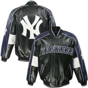  New York Yankees Black Youth Varsity Faux Leather Jacket 