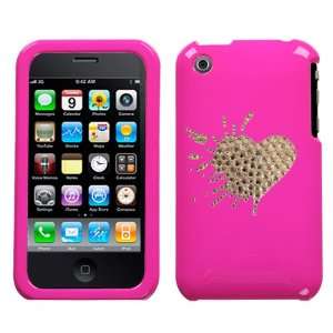   Bling Bling Heart Splatter INK for At&t Iphone 3g Iphone 3gs 8gb 16gb