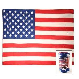 United States Flag Super Soft Fleece Blanket (Measures Approx. 50 x 