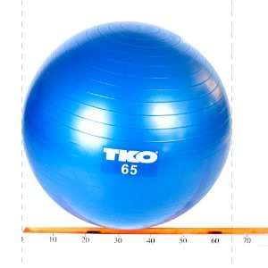 NEW TKO Anti Burst Exercise Fitness Stability Ball Blue 65 cm w/ free 