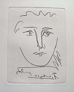 Pablo Picasso POUR ROBY Restrike Etching Signed w/ COA  