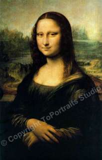 Leonardo Da Vinci   The Mona Lisa Repro Oil Painting  