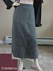 FLAX 10 Fundamentally Two CRANBERRY Light Weight Linen SMILE SKIRT S/M 