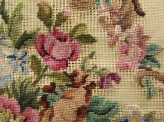   Needlepoint Canvas 100% PETIT POINT~French Pink Flowers  