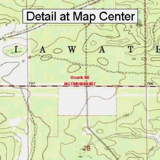  USGS Topographic Quadrangle Map   Ozark NE, Michigan 