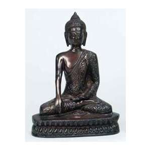  Buddha Meditating   7.5 High Bronze Finish Statue Health 