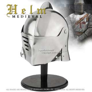 Medieval Knight Helmet Full Visor Horizontal Slots  