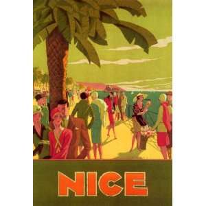  NICE BEACH FASHION TRAVEL FRANCE FRENCH VINTAGE POSTER 