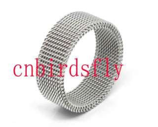  wholesale lots 72pcs stainless steel mesh chain rings 