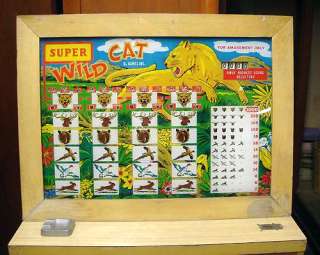 Vintage 1950s Wild Cat Arcade Machine Games Inc  