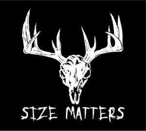 Size Matters Deer Head 9x9 size with color choice  