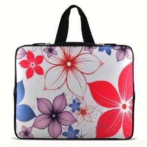  Flower 17 inch Laptop Bag Sleeve Case with Hidden Handle for 16 17 