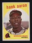 1959 TOPPS ~ #380 ~ HANK AARON ~ MILWAUKEE BRAVES OUTFIELD ~ HALL OF 