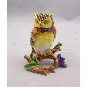  Owl on Branch Jewelry Box / Trinket Box