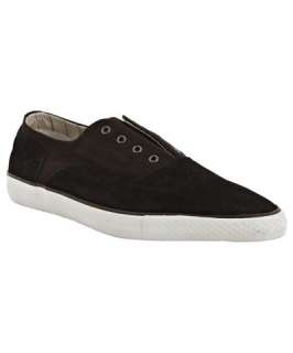 Converse by John Varvatos black suede and canvas laceless slip on 
