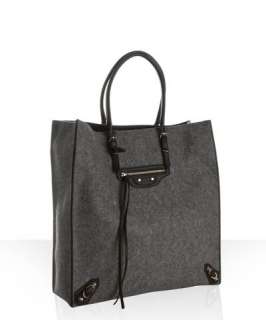 Balenciaga grey wool felt Papier A4 tote