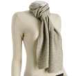 portolano dove grey cashmere crocheted detail scarf