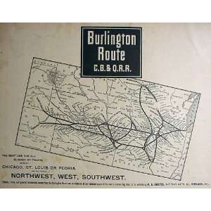  1890 Antique Ad for the Burlington Railroad Kitchen 