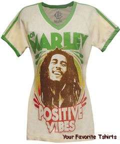 Licensed Bob Marley Catch Positive Vibes Junior Soccer Tee Shirt S XL 