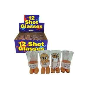  New Year& 039;s Character Shot Glasses   Pack of 48 