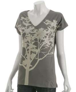 Loomstate driftwood grey v neck Make Like A Tree t shirt   