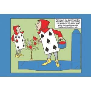   Alice in Wonderland The Gardeners 28x42 Giclee on Canvas Home