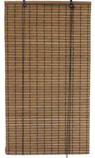   Brown Bamboo Slat Roll Up Blinds Window Shades Privacy Screen  