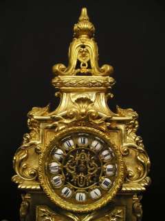 Large Antique French Neo Renaissance Bronze Clock ca 1890  
