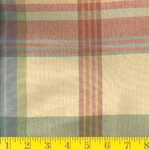   Plaid Yellow/Green/Blue Fabric By The Yard Arts, Crafts & Sewing