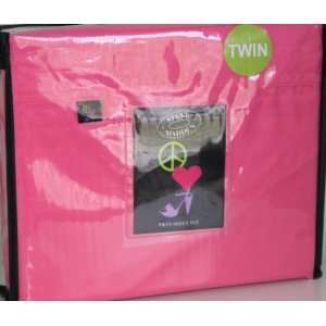 Steve Madden Hot Pink Fuscia Twin Sheet Set 