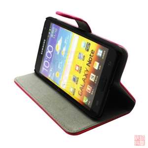 new generic leather case flip pouch for samsung galaxy note gt n7000 