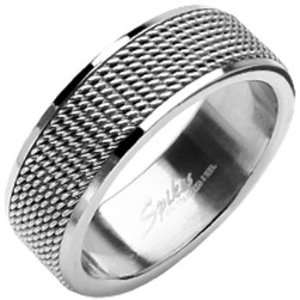   Size 12  Spikes 316L Stainless Steel Love Armor Screen Ring Jewelry