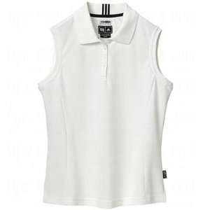 Adidas 2007 Womens ClimaLite Sleeveless Stretch Pique Golf Polo Shirt 
