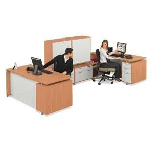   TwoPerson LDesk Workstation with Storage Cabinets