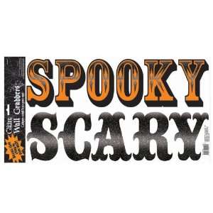  Party By Amscan Glitter Spooky/Scary Wall Decorations 