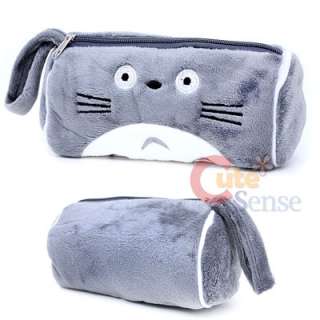 Grey Totoro Plush Pencil Case Cosmetic Bag Pouch Large  