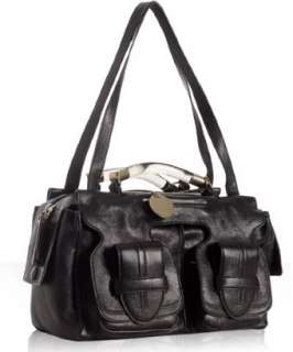 Chloe black sheepskin Saskia medium zipped bag   