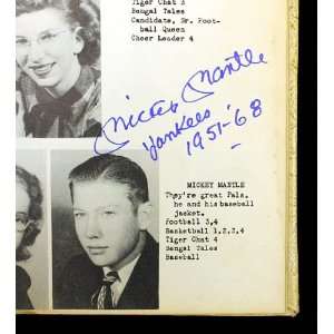 Signed Mantle Picture   1949 High School Yearbook Psa dna  