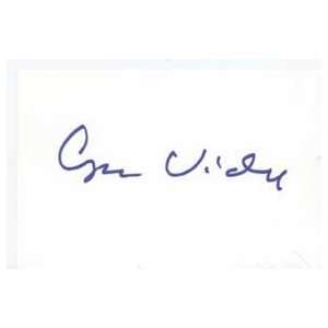 GORE VIDAL Signed Index Card In Person